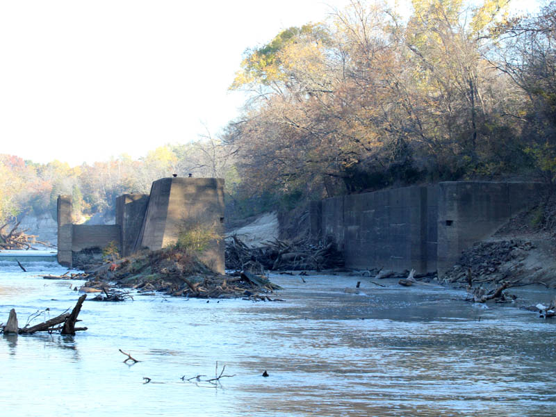 The lock is regularly clogged with snags, dead-falls, and other debris.