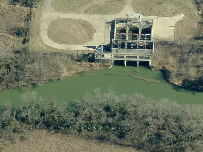 Carrollton Treated Waste Water Release.  Picture courtesy Bing.com Maps.