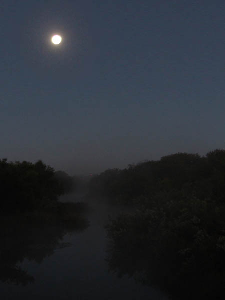 The moon over McWhorter Creek.