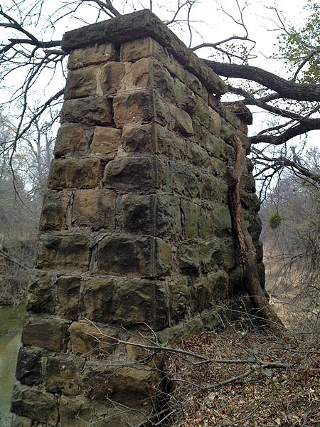 The east side abutment.