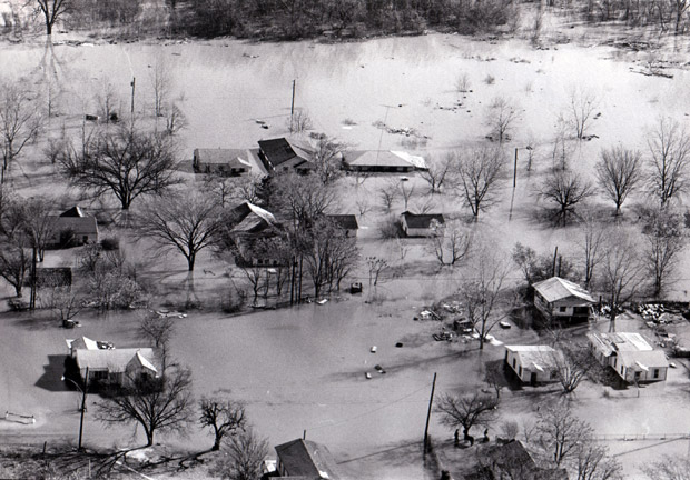 Roosevelt Heights during the destructive flooding in the 1970s.