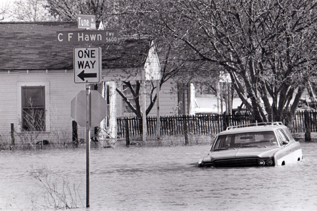 Roosevelt Heights during the destructive flooding in the 1970s.