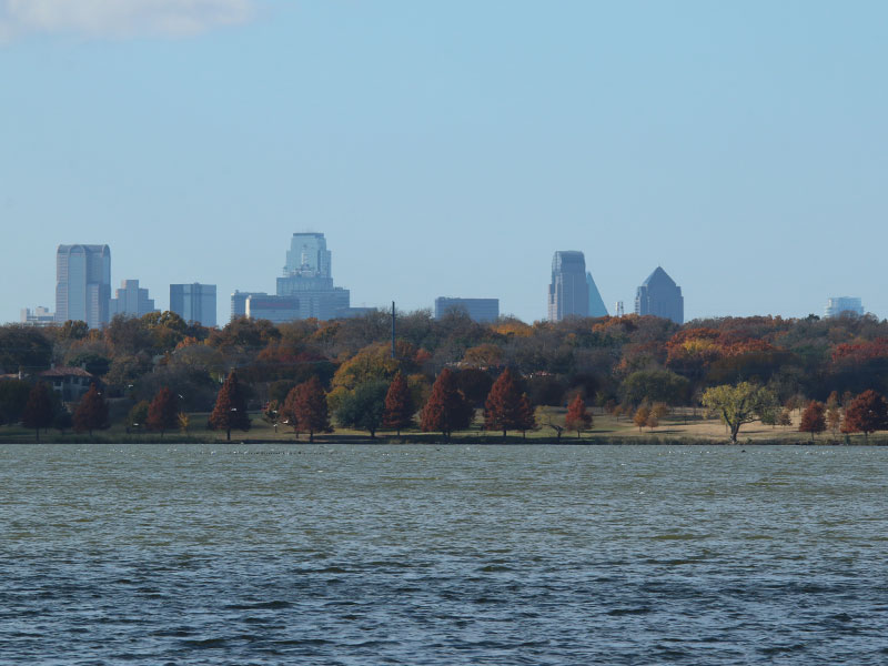 Downtown Dallas as seen from Dreyfuss Point.