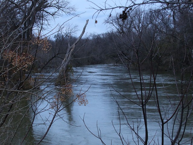 The Trinity River at Dawn. Flowing hard.