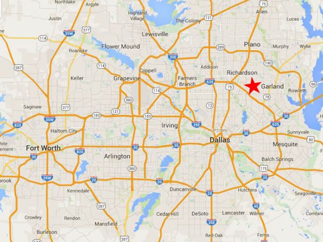 The general location of our old facility in Garland, Texas.