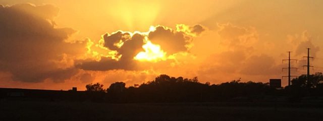 A September sunset in Richardson, Texas.